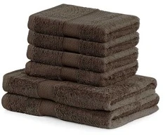Rankšluostis Rankšluosčių rinkinys 2 vnt. 70x140 ir 4 vnt. 50x100 rudos spalvos