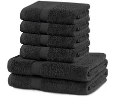 Rankšluostis Rankšluosčių rinkinys 2 vnt. 70x140 ir 4 vnt. 50x100 cm tamsiai pilki