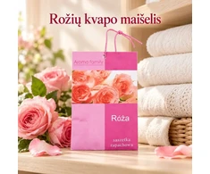 Rankšluostis rožių kvapo maišelis „Aroma family“