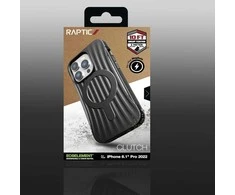 Raptic X-Doria Clutch dėklas iPhone 14 Pro su MagSafe galiniu dangteliu, juodas