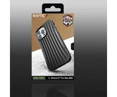 Raptic X-Doria Clutch dėklas iPhone 14 Pro Max galiniam dangteliui, juodas