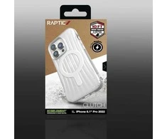 Raptic X-Doria Clutch dėklas iPhone 14 Pro su MagSafe galiniu dangteliu, skaidrus