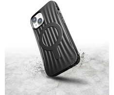 Raptic X-Doria Clutch dėklas iPhone 14 su MagSafe galiniu dangteliu, juodas