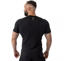 Rashguard, juoda, trumpos rankovės, BlackRS - S