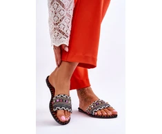 Raštuotos moteriškos šlepetės Step in style