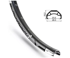 Ratas RODI BLACKROCK 27.5'' 584x23 juodas 32 skylutės
