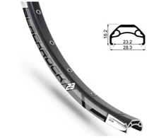 Rato lankas RODI BLACKROCK 29'' 622x23 juodas 32 skylutės
