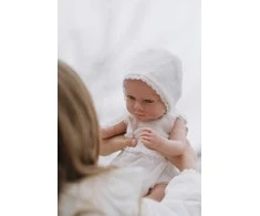 ARIAS Reborn lėlytė baltais rūbeliais, mergaitė, 38 cm