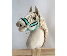 Super Hobby Horse Reguliuojamas kantaras hobi arkliukui A3 – mėtų spalvos su juodu kailiuku