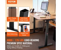 VEVOR Elektrinis reguliuojamas stalo rėmas 70-117 cm juodas
