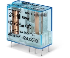 Relė 2 grupė 40 serijos Finder 405280240000 (24V AC, 8A/250VAC)