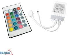 RGB LED juostų valdiklis su nuotolinio valdymo pulteliu 72W