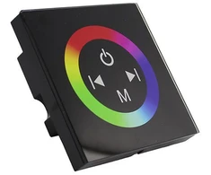 RGB LED valdiklis liečiamu ekranu, juodas