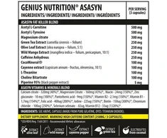 Genius Nutrition Maisto papildas Asasyn 180 kapsulių