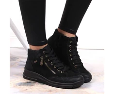 Rieker W RKR567 Atsparus vandeniui Insulated Leather Ankle Boots