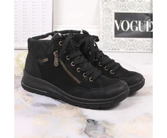 Rieker W RKR567 Atsparus vandeniui Insulated Leather Ankle Boots