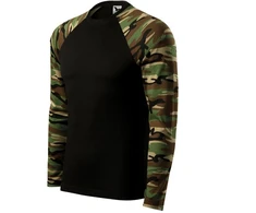 Rimeck Camouflage ilgomis rankovėmis M marškinėliai MLI-16633, karinis rudas raštas