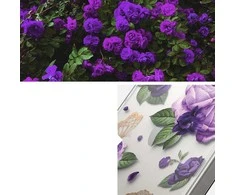 Ringke Fusion Design šarvuotas dėklas su geliniu rėmeliu iPhone 14 Plus , skaidrus (Violetinė rose) (FD637E29)