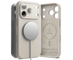 Ringke Silikoninis Magnetinis MagSafe dėklas iPhone 17 Pro - Smėlio spalvos