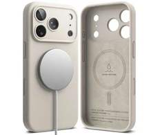 Ringke Silikoninis Magnetinis MagSafe dėklas iPhone 17 Pro - Smėlio spalvos