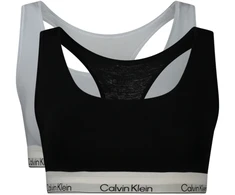 Rinkinys 2 biustonoszy bralette Calvin Klein LV00QF8494 – juoda / Šviesiai mėlynas Plein Air