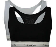 Rinkinys 2 biustonoszy bralette Calvin Klein LV00QF8494 – juoda / Šviesiai mėlynas Plein Air