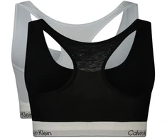 Rinkinys 2 biustonoszy bralette Calvin Klein LV00QF8494 – juoda / Šviesiai mėlynas Plein Air