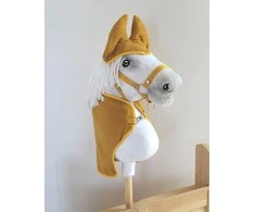 Rinkinys hhobby horse : geltonas pledas ir ausinukai