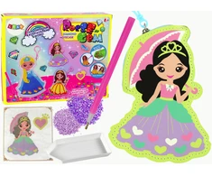 Lean Toys Karoliukų rinkinys LeanToys su princesės raktų pakabuku