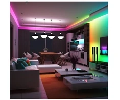 Rinkinys PLAY SET - RGB LED juosta (15m) su valdikliu, maitinimo šaltiniu ir nuotolinio valdymo pulteliu