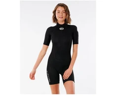 RIP CURL Freelite trumpomis rankovėmis pavasarinis putų kostiumas moterims - juodas