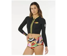 Rip Curl G-Bomb 1.5 Ls Fz Crop Jkt moteriška striukė, juoda