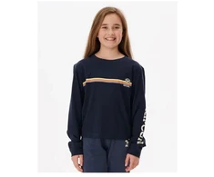 RIP CURL Melting Wave ilgomis rankovėmis marškinėliai mergaitėms, tamsiai mėlyni