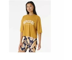 RIP CURL Seacell Crop Heritage marškinėliai, geltoni