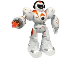 Robotas valdomas nuotoliniu būdu su šaudymo funkcija – žaidimams ir nuotykiams namuose.