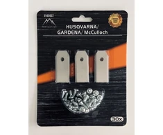 ROBOTO VEJAPJOVĖS PEILIUKAI, TINKANTYS HUSQVARNA IR GARDENA – 43 MM, 30 VNT.
