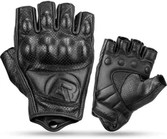 Rockbros 16220006005 XXL odinės motociklininko pirštinės – juodos