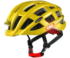 Rockbros Dviračio šalmas MTB su šviesos diodu, geltonas, 57–62 cm