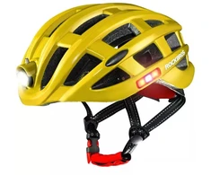 Rockbros Dviračio šalmas MTB su šviesos diodu, geltonas, 57–62 cm