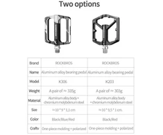 Rockbros K203-BK dviračio pedalų komplektas - juodas