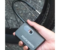 Rockbros L1 mini belaidė pompa 70 psi kompresorius, 200 mm Schrader žarnos ilgis - juoda