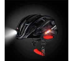 Dviračio šalmas su lempute MTB juodas 57–62 cm Rockbros