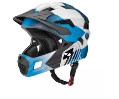 Rockbros TS-61 10110061002 Vaikų dviratininko šalmas su nuimamu smakru, dydis M (54-57) - Mėlynas