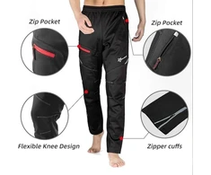 Rockbros Vyriškos ilgos dviračių kelnės Juodos 2XL