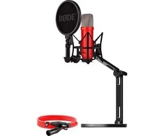 Rode Microphones NT1 Signature +XLR-cable+Desktop Studio Arm , microphone - red, Bundle
