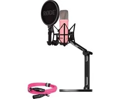 Rode Microphones NT1 Signature +XLR-cable+Desktop Studio Arm , microphone - pink, Bundle