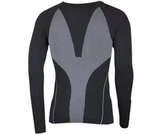 Rogelli CORE 2 vnt. ilgomis rankovėmis marškinėliai, juodi, 2XL