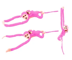 Lean Toys Pliušinis beždžioniukas su mažyliu, 90 cm