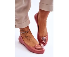 Rožinės balerinos su širdelės detale Step in style