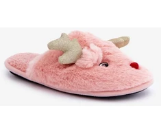 Rožinės kalėdinės šlepetės Step in style